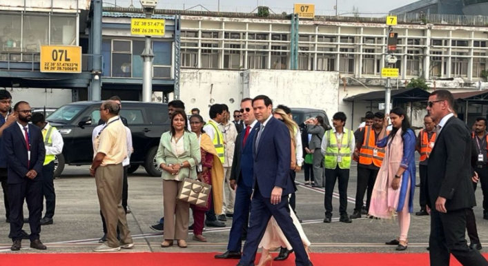 US Secretary of State Marco Rubio arrives in Kolkata on India visit