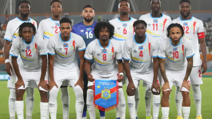 DR Congo national football team players celebrating qualification for the 2026 FIFA World Cup
