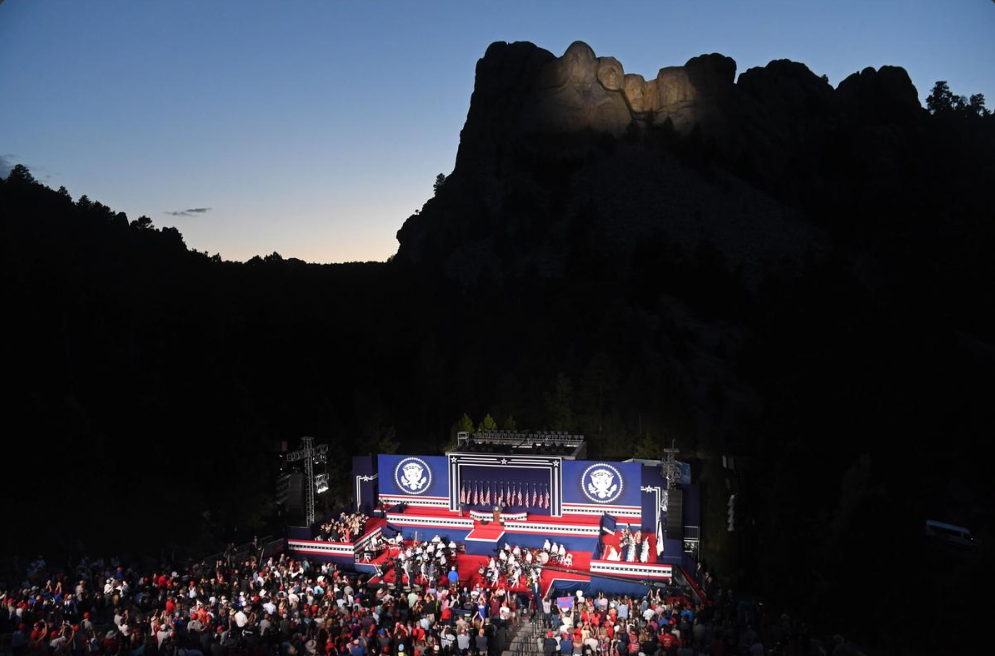 Trump Warns of "Communist Menace" at Mount Rushmore
